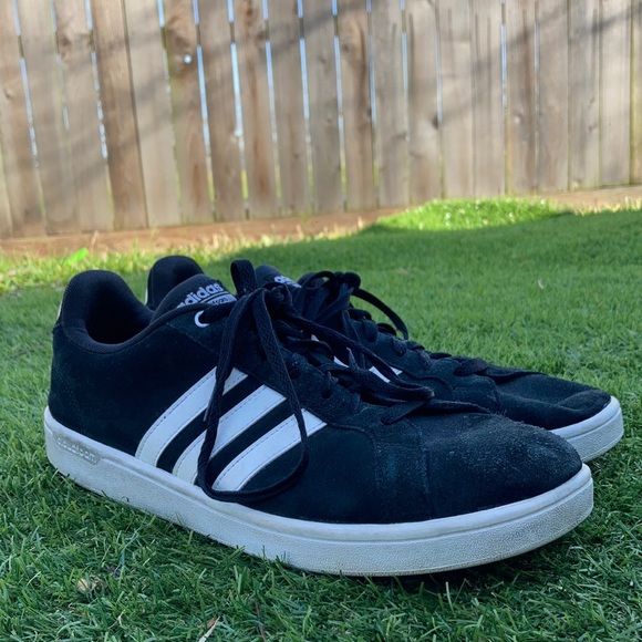 Adidas Shoes | Adidas Cloudfoam Suede Lifestyle Sneakers | Color: Black/White | Size: 12 | My_Stella_Maris's Closet